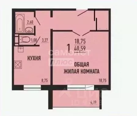 1-к кв. Челябинская область, Челябинск ул. Чичерина, 4а (40.5 м) - Фото 2