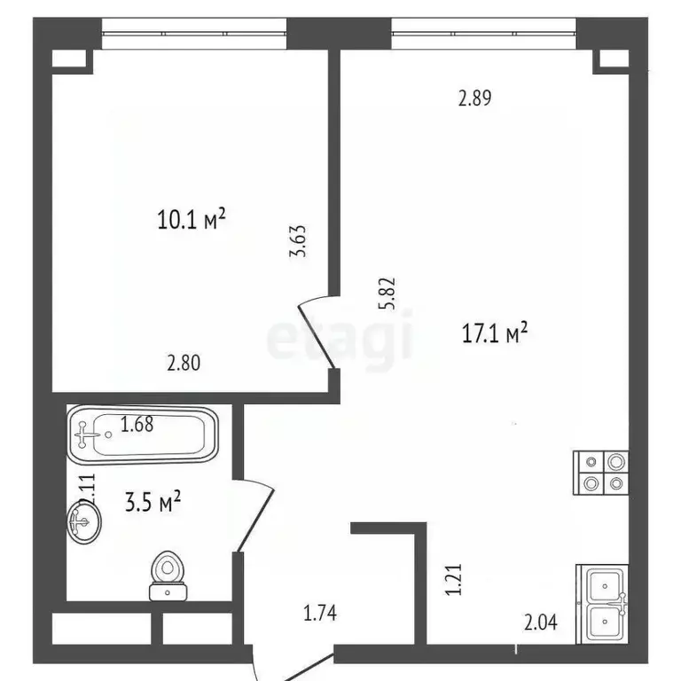 1-к кв. Москва Ижорская ул., 6к1 (33.8 м) - Фото 1