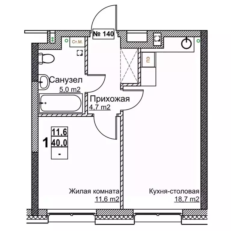 1-к кв. Нижегородская область, Нижний Новгород Мещерское Озеро ... - Фото 0