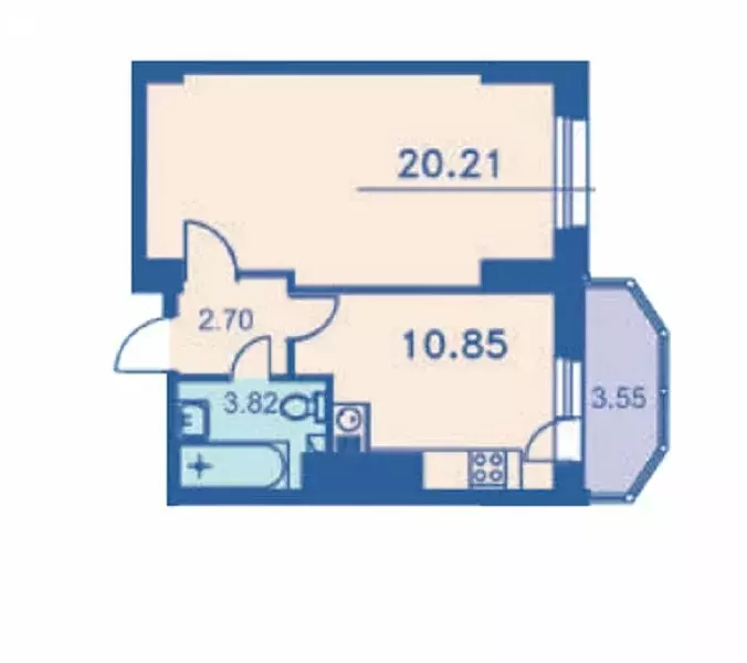 1-комнатная квартира: Санкт-Петербург, улица Руднева, 18 (41 м) - Фото 0