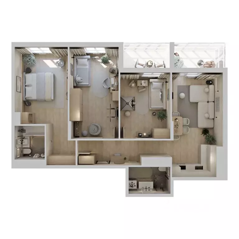 3-к кв. Ханты-Мансийский АО, Сургут 51-й мкр, Сити Парк жилой комплекс ... - Фото 2