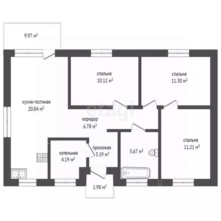 Дом в Тюменская область, Тюменский муниципальный округ, Новокаменский ... - Фото 2