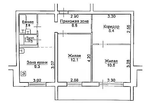 2-к кв. Карелия, Петрозаводск Ключевское ш., 7А (53.0 м) - Фото 1