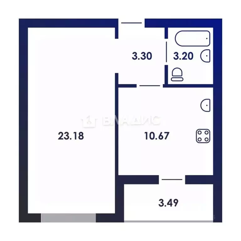 1-к кв. Липецкая область, Липецк Опытная ул., 17Б (41.2 м) - Фото 2
