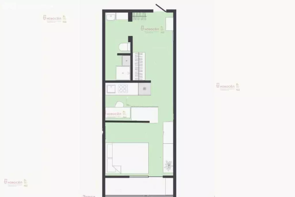 1-комнатная квартира: Екатеринбург, Библиотечная улица, 25 (30.8 м) - Фото 1