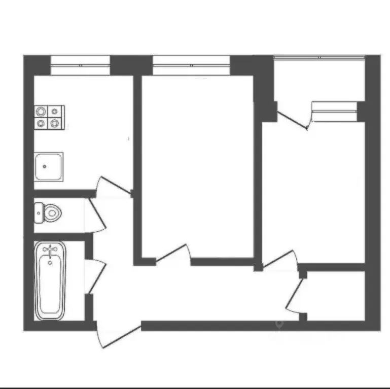 2-к кв. Калужская область, Калуга Малоярославецкая ул., 5 (48.8 м) - Фото 2