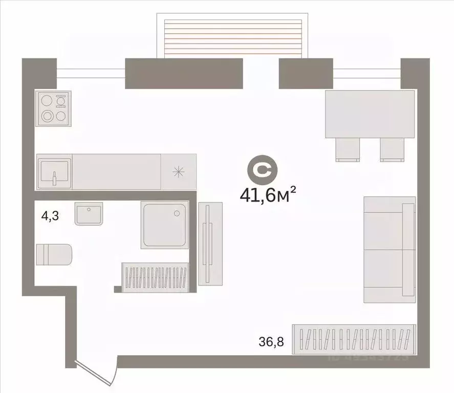 Студия Новосибирская область, Новосибирск Выставочная ул., 4 (41.6 м) - Фото 1