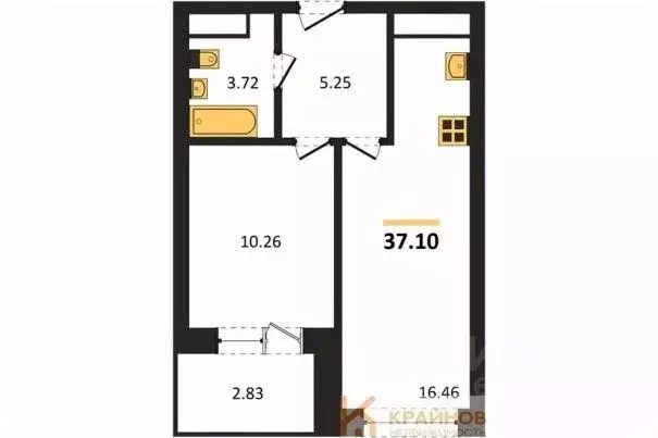 1-к кв. Воронежская область, Воронеж Транспортная ул., 58 (37.1 м) - Фото 0