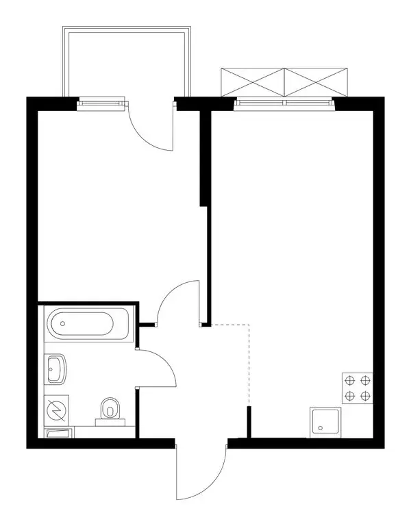 1-комнатная квартира: Нижний Новгород, деревня Утечино, жилой комплекс ... - Фото 1