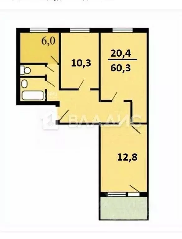 3-к кв. Москва Рублевское ш., 127 (61.0 м) - Фото 1