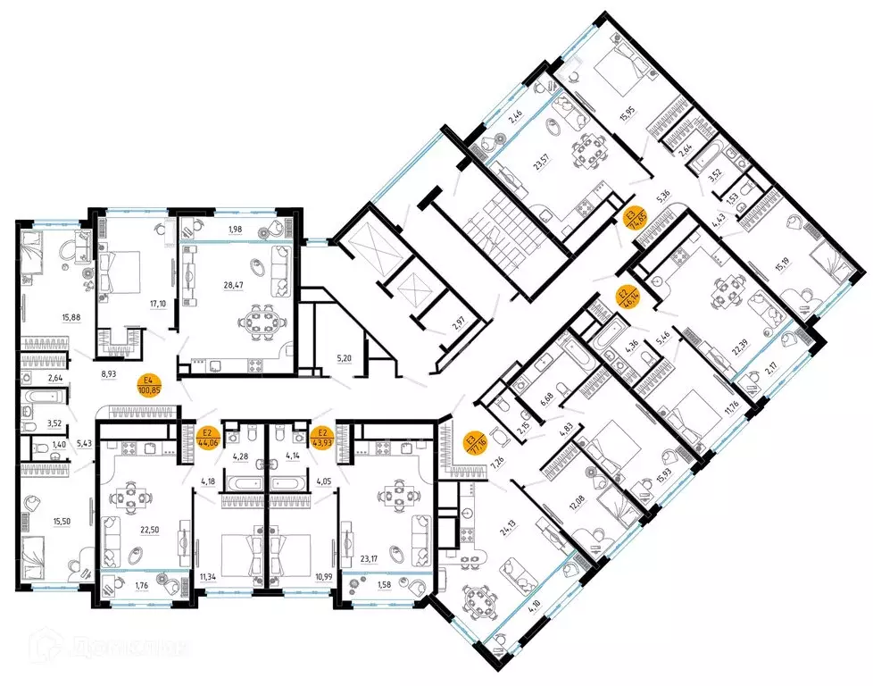 3-комнатная квартира: Рязань, улица Земнухова, 3 (100.85 м) - Фото 1
