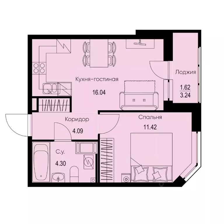 1-к кв. Ленинградская область, Всеволожский район, Заневское городское ... - Фото 1