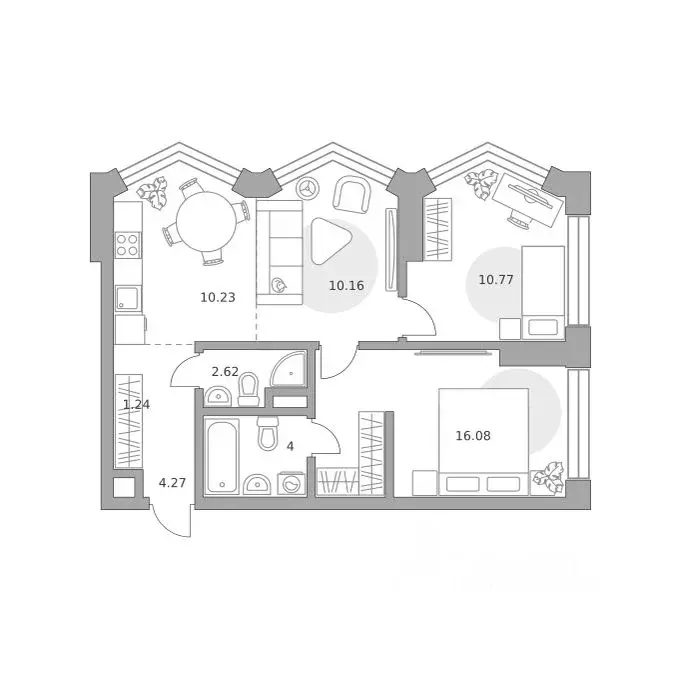 3-к кв. Москва ул. Народного Ополчения (59.37 м) - Фото 1