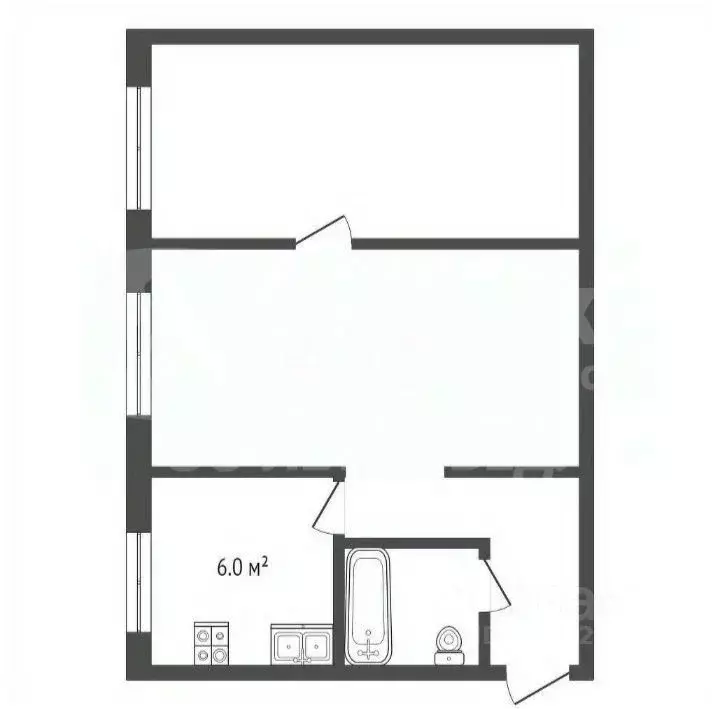 2-к кв. Тюменская область, Тюмень ул. Республики, 192 (44.0 м) - Фото 2