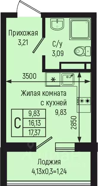 Студия Краснодарский край, Туапсинский муниципальный округ, с. Небуг  ... - Фото 0