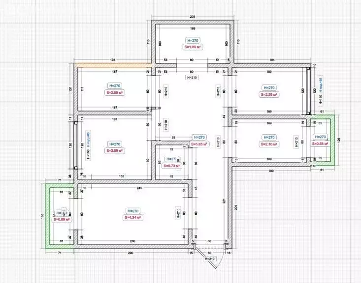 4-комнатная квартира: Назрань, Московская улица, 28 (120 м) - Фото 1