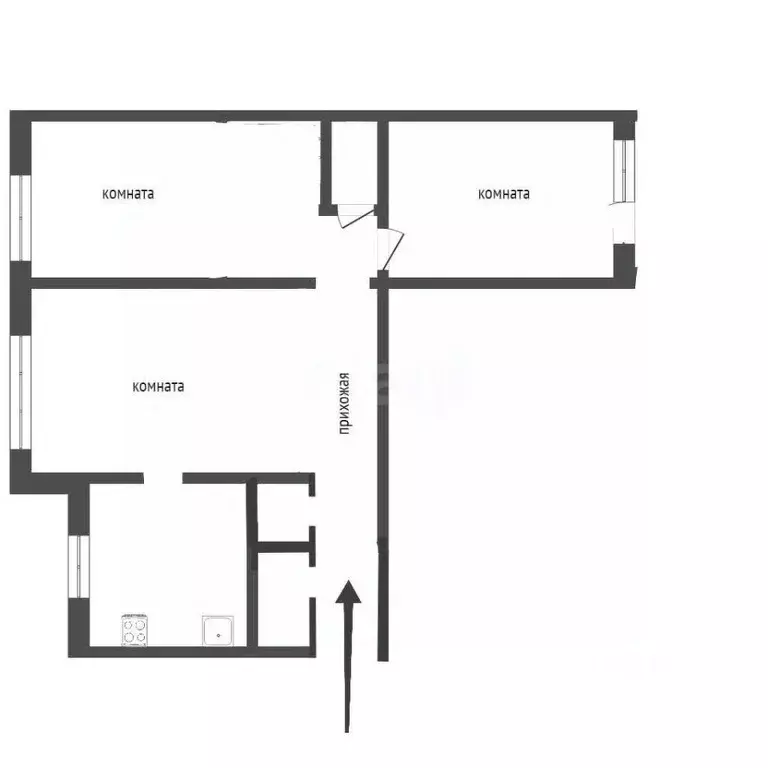 3-к кв. Татарстан, Казань ул. Чкалова, 1 (58.0 м) - Фото 2