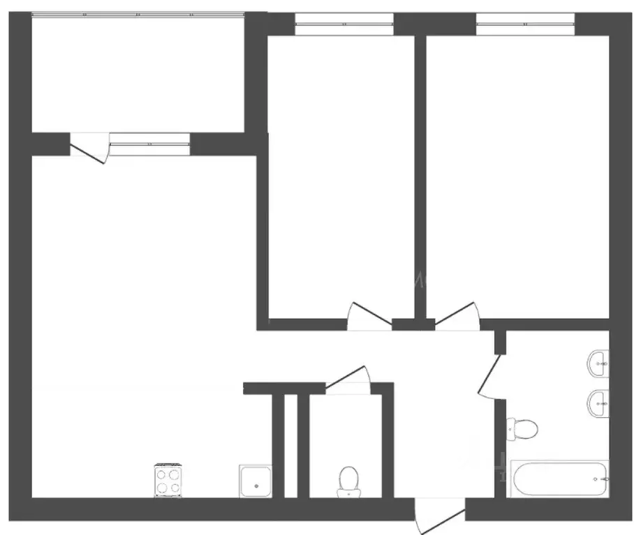 2-к кв. Тюменская область, Тюмень Родниковая ул., 2 (55.6 м) - Фото 1