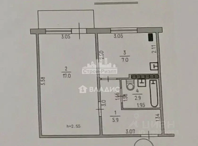 1-к кв. Крым, Керчь ш. Героев Сталинграда, 62 (32.9 м) - Фото 1