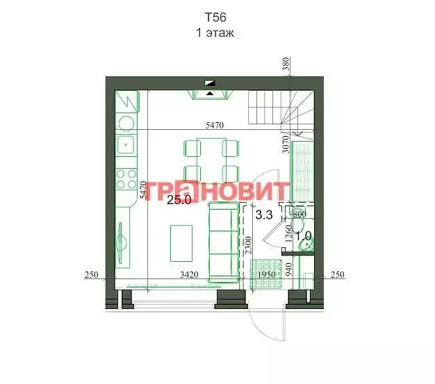 2-комнатная квартира: посёлок Элитный, микрорайон Берёзки, 168 (54 м) - Фото 0