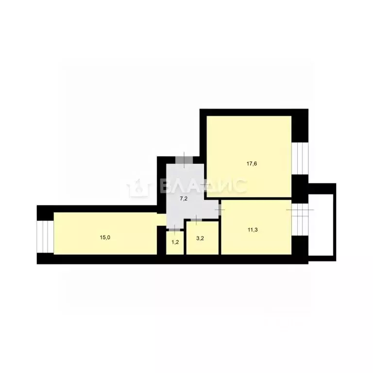 2-к кв. Амурская область, Благовещенск ул. Островского, 253/2 (55.5 м) - Фото 1