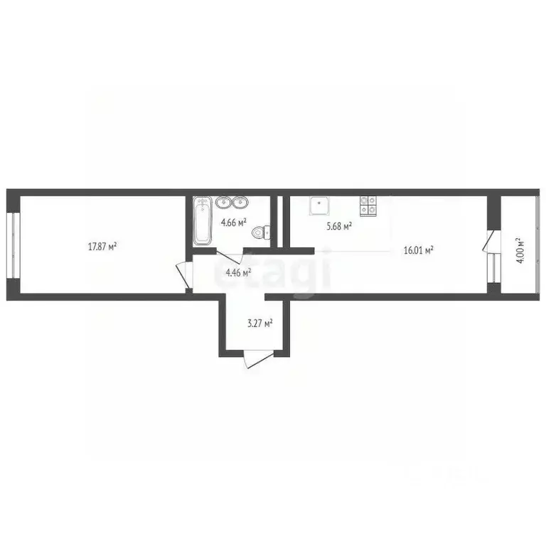 1-к кв. Ханты-Мансийский АО, Сургут Игоря Киртбая ул., 28/1 (61.1 м) - Фото 1