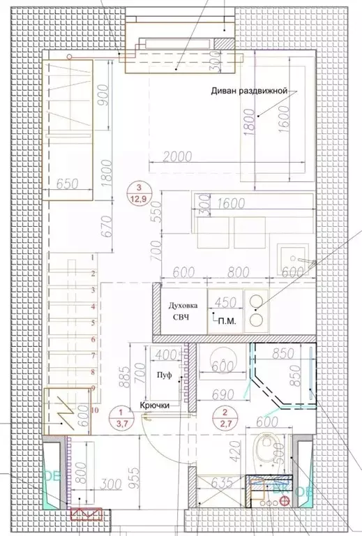 Студия Москва Гостиничная ул., 10К5 (18.8 м) - Фото 2