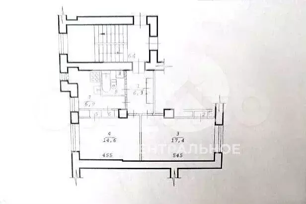 2-к. квартира, 49,9 м, 4/6 эт. - Фото 0