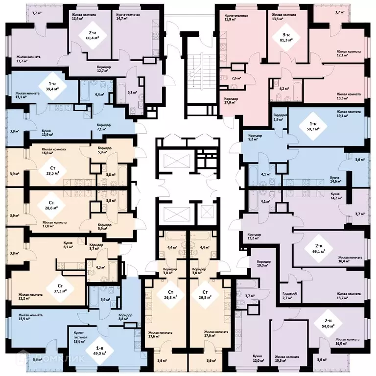 Продаётся 2-к квартира, 66.1 м - Фото 1