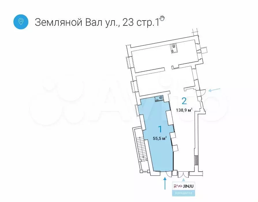 Продажа помещения, 55.5 м2 - Фото 0