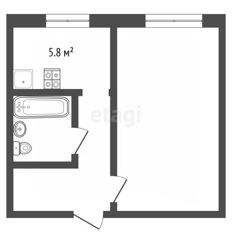 1-к кв. Архангельская область, Новодвинск ул. Уборевича, 34 (29.9 м) - Фото 1