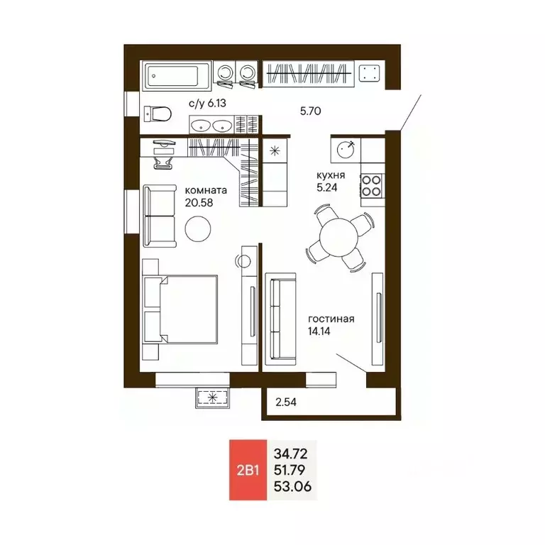 1-к кв. Пензенская область, Пенза Памятник Победы мкр,  (41.6 м) - Фото 1