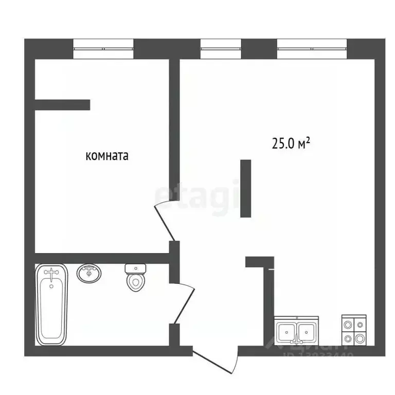 1-к кв. Тюменская область, Тюмень ул. Тимофея Кармацкого, 3 (51.1 м) - Фото 1
