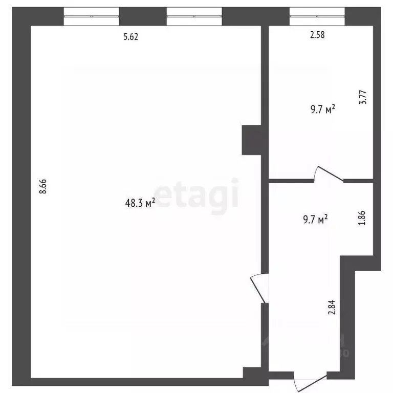Офис в Тюменская область, Тюмень ул. Пермякова, 1 (68 м) - Фото 0