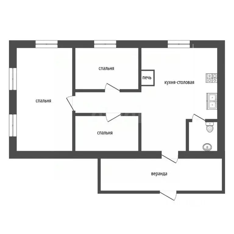 Дом в Пермский край, Чернушинский муниципальный округ, с. Сульмаш ул. ... - Фото 2