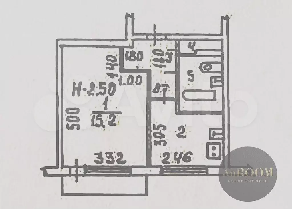 1-к. квартира, 30 м, 2/5 эт. - Фото 0