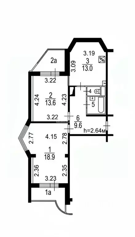 2-к кв. Москва ул. Тихомирова, 12К1 (59.1 м) - Фото 2
