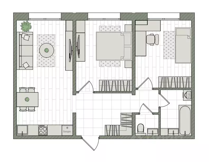 3-к кв. Кировская область, Киров бул. Прибрежный, 6 (59.8 м) - Фото 1