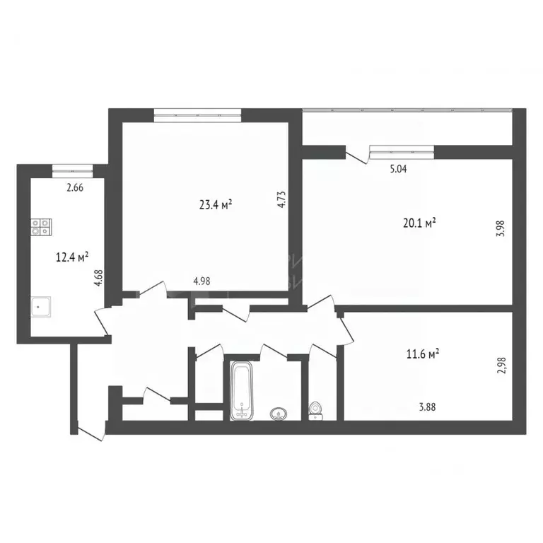 3-к кв. Тюменская область, Тюмень ул. Мельникайте, 119 (92.4 м) - Фото 2