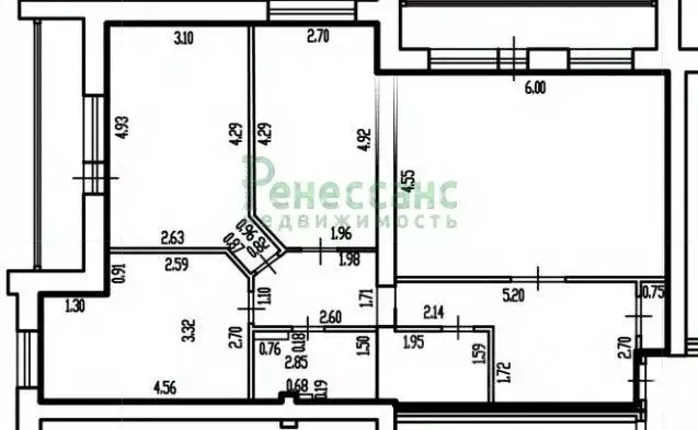 3-к кв. Брянская область, Брянск Бежицкая ул., 1/1 (92.7 м) - Фото 1