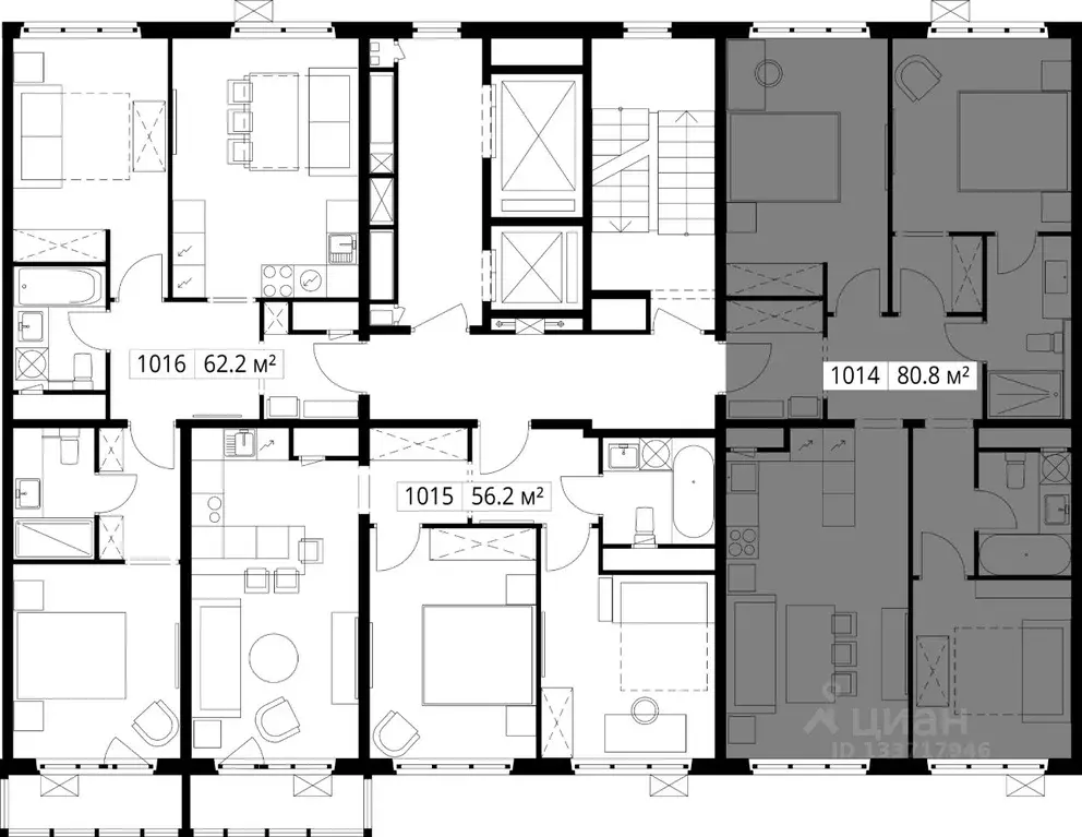 3-к кв. Московская область, Ленинский городской округ, д. Сапроново, ... - Фото 2
