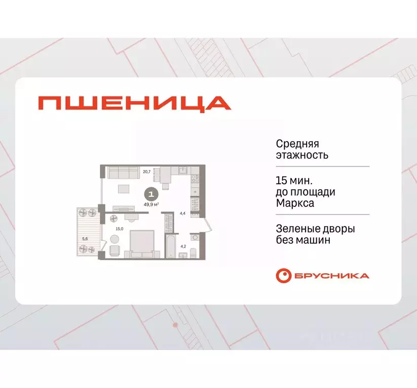 1-к кв. Новосибирская область, Новосибирский район, Краснообск рп ... - Фото 1