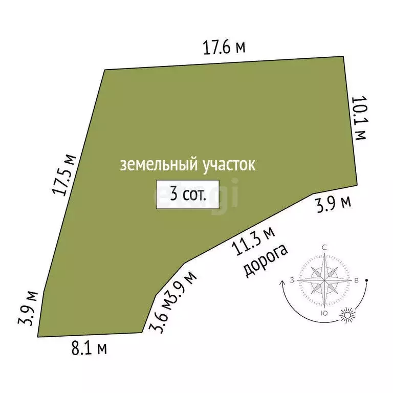 Участок в Большая Елховка, Первомайская улица (3 м) - Фото 1