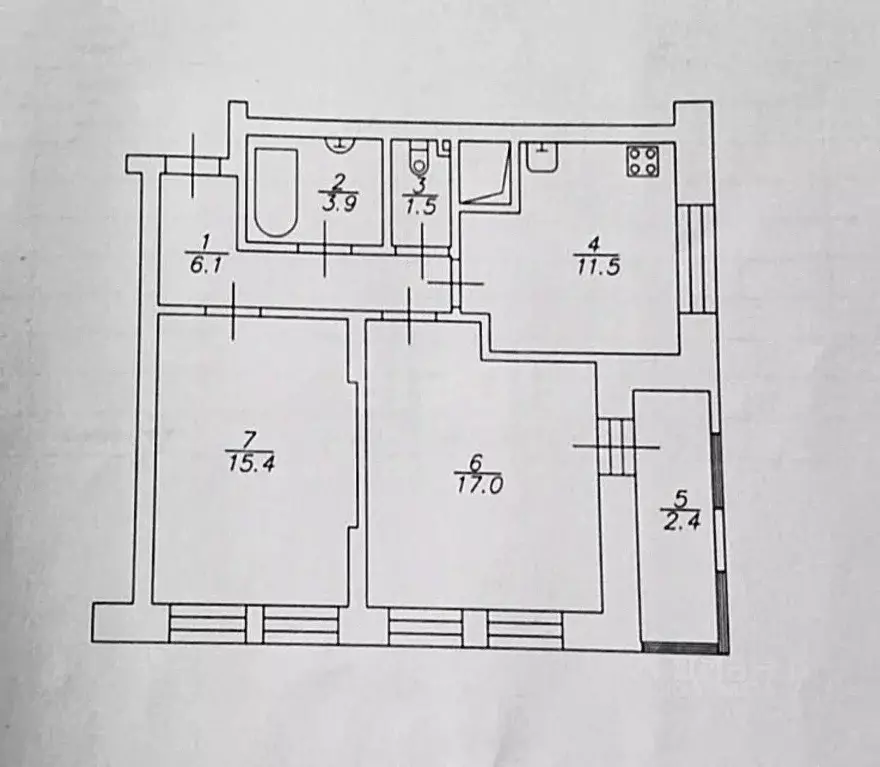 2-к кв. Татарстан, Казань Роторная ул., 27Е (58.4 м) - Фото 2