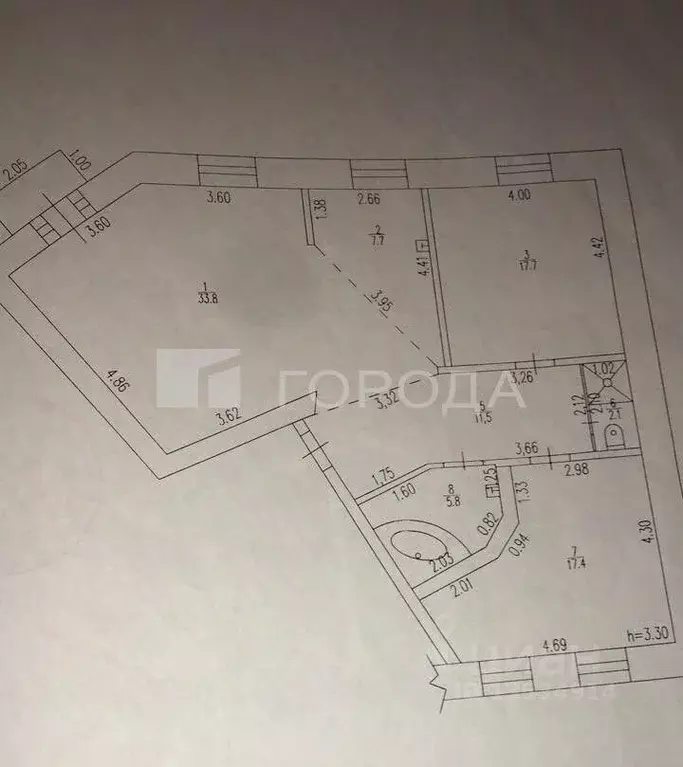 3-к кв. Алтайский край, Барнаул просп. Ленина, 82 (94.7 м) - Фото 2