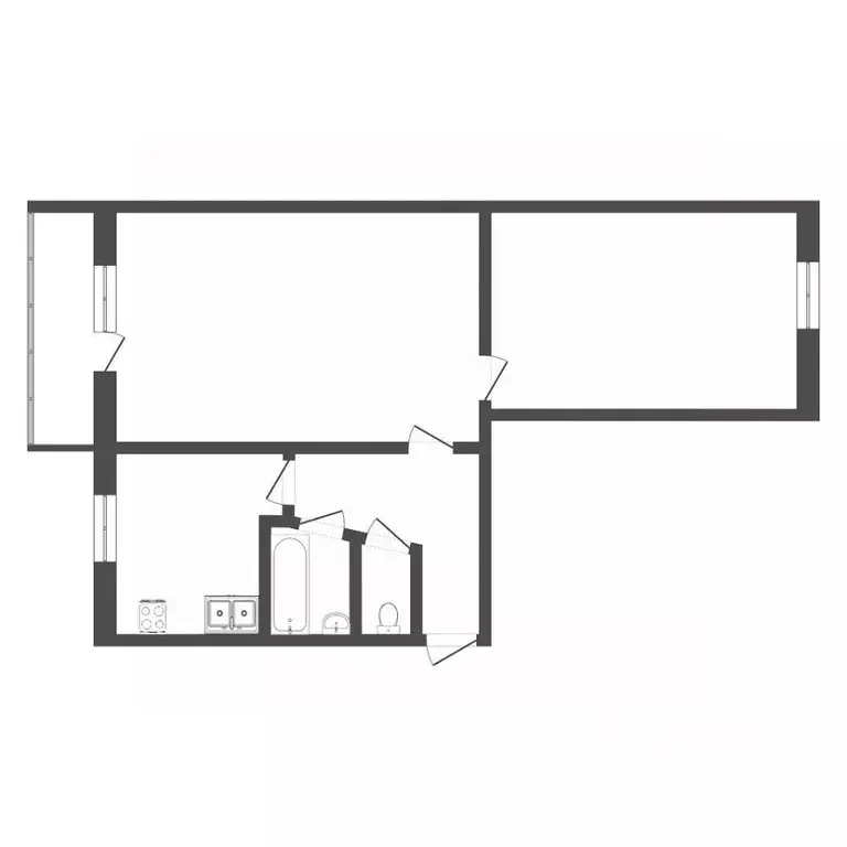 2-к кв. Тюменская область, Тюмень ул. Воровского, 21 (43.5 м) - Фото 2