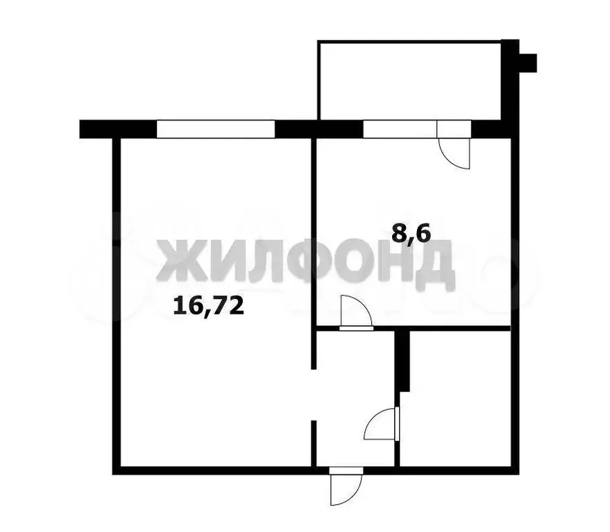 1-к. квартира, 32,5 м, 9/10 эт. - Фото 0