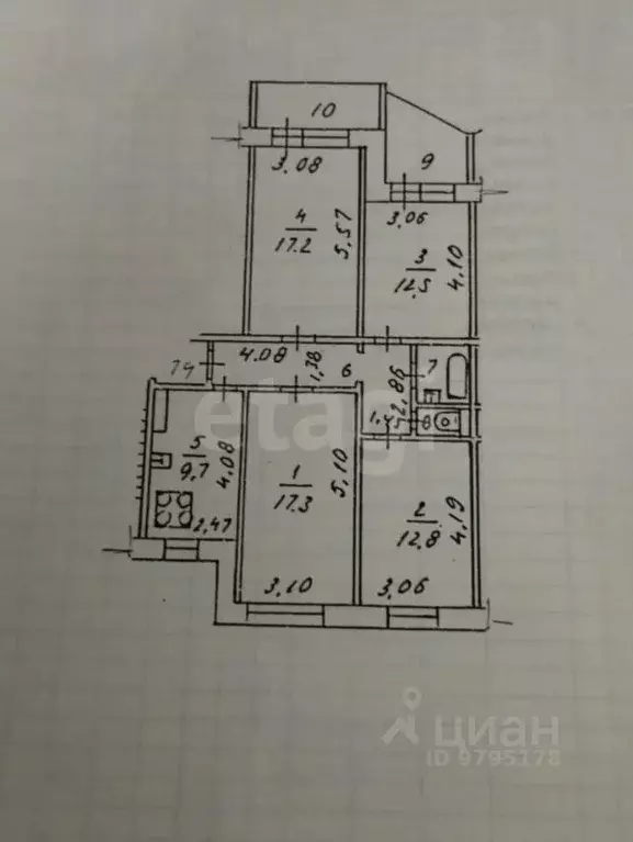 4-к кв. Татарстан, Казань ул. Бондаренко, 6а (83.1 м) - Фото 1