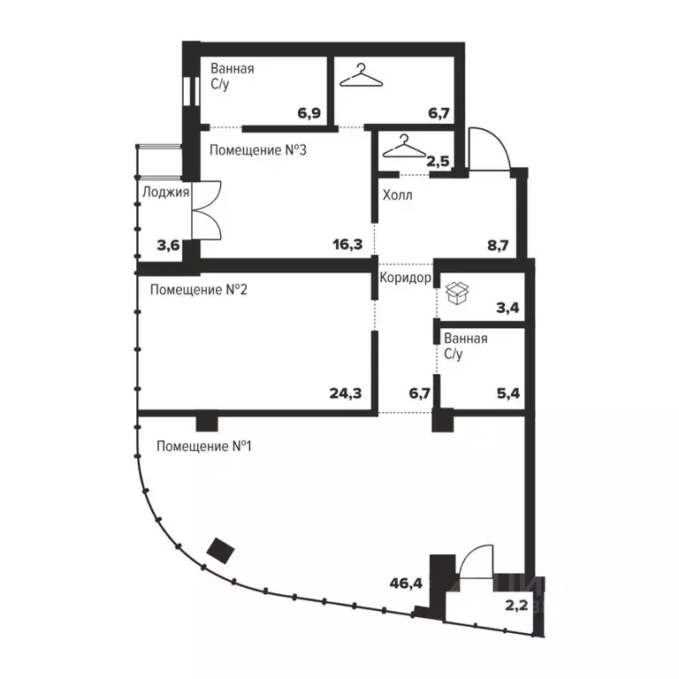 2-к кв. Челябинская область, Челябинск ул. Труда, 157А (127.3 м) - Фото 0