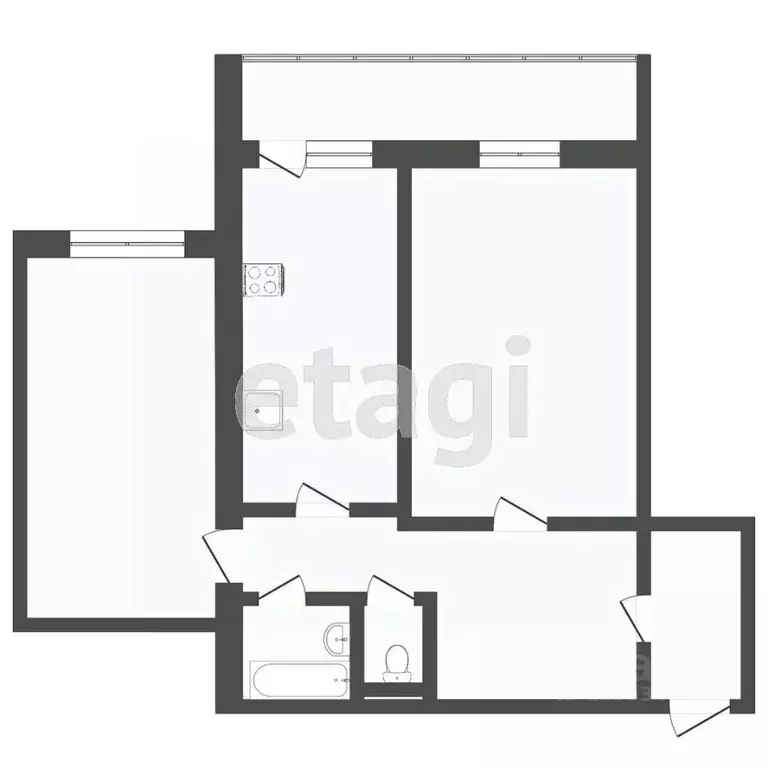 2-к кв. Тюменская область, Тюмень Широтная ул., 156/1 (74.9 м) - Фото 1